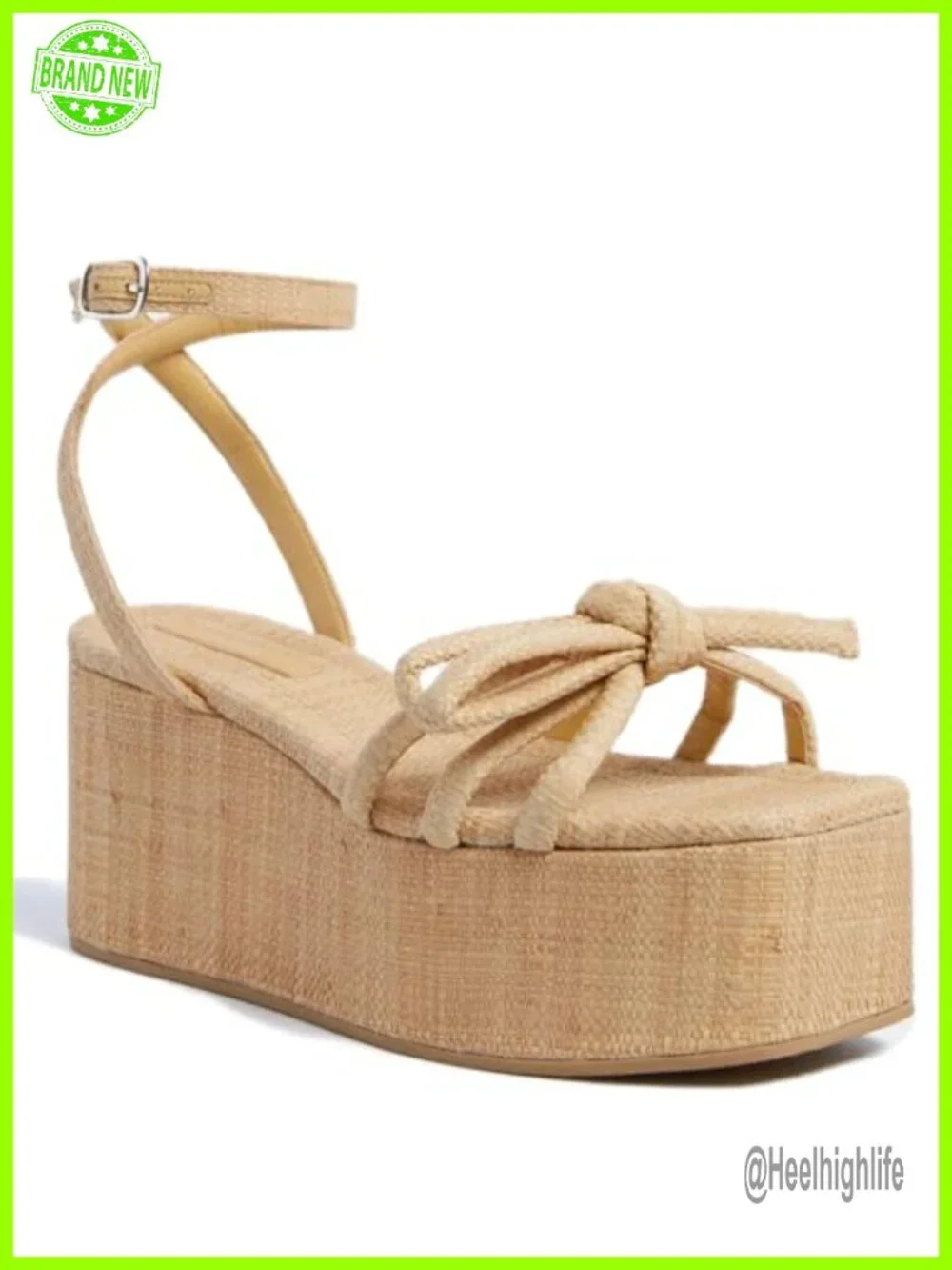 Raffia Platform Sandals Espadrille Wedges Comfortable Summer Beach Slingback